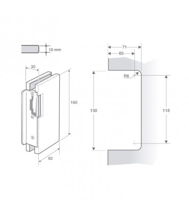 2051 PICAPORTE/PALANCA ELÉCTRICO TOPE