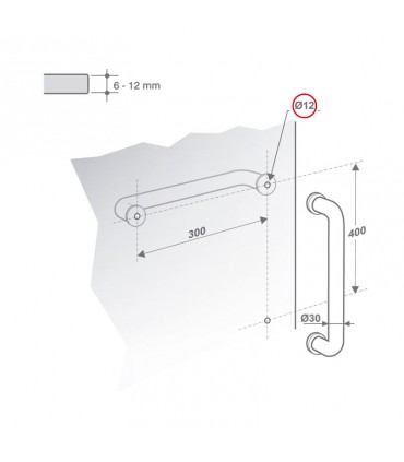 T4757SM TIRADOR SIMPLE METRACRILATO