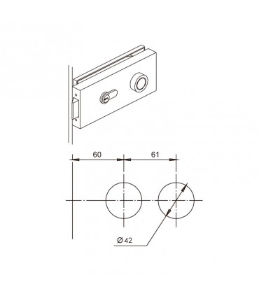 321S CERRADURA CUADRADA CON MANILLAS