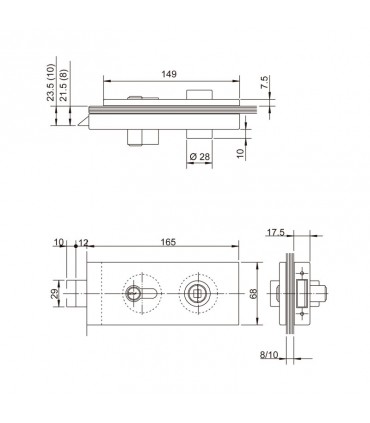 321S CERRADURA CUADRADA CON MANILLAS