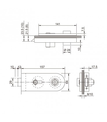 321R CERRADURA REDONDA CON MANILLAS