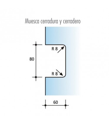 CCBM-PS-MINI CERRADURA CON MANILLAS FIJAS Y LLAVE