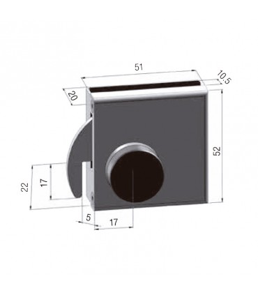 MINI-PL CERRADURA PESTILLO CORREDERA