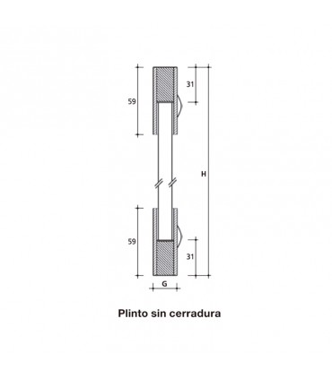 JGO.PLINTO SIN CERRADURA PLINT-S