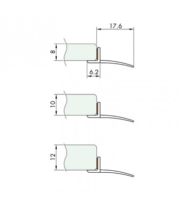 JUNTA ADHESIVA CON ALETA RECTA