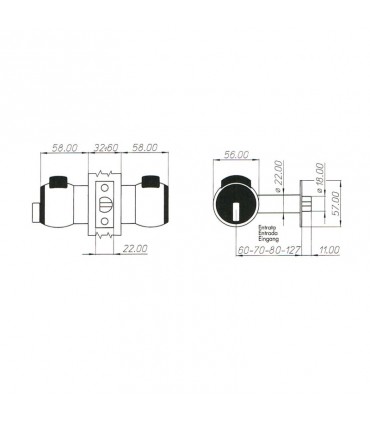 CERRADURA NOVA CROM MATE