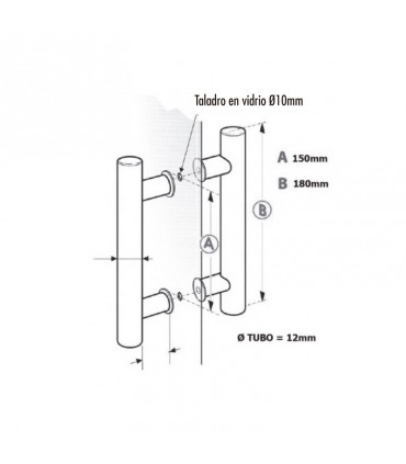 TIRADOR DOBLE MINI L180