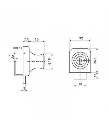 CERRADURA ABATIBLE 1 HOJA IMPORTACIÓN