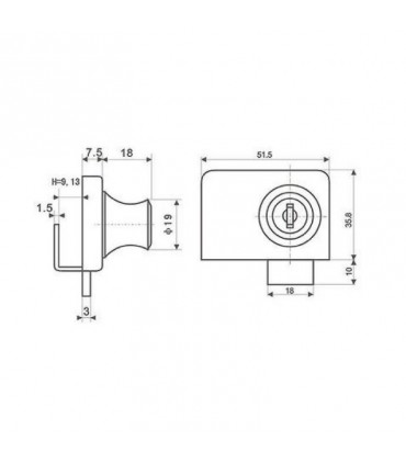 CERRADURA ABATIBLE 2 HOJAS IMPORTACIÓN