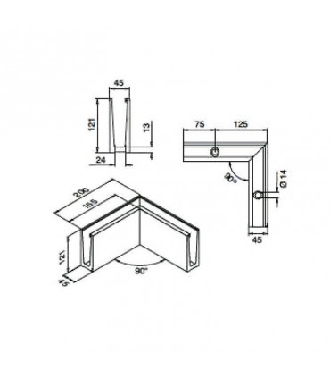 ESQUINA INTERIOR EASY GLASS ECO