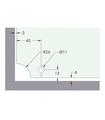 BISAGRA 55 LIBRE VIDRIO/VIDRIO