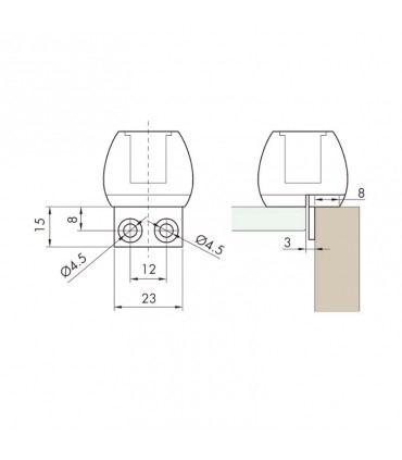 CERRADURA EGG UV PLACA EN MADERA