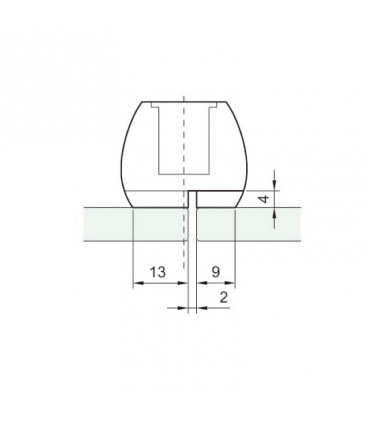 CERRADURA EGG UV PLACA DOBLE ANTA 180°
