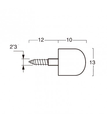 SOPORTE VITRINA PLÁSTICO MEDIA CAÑA