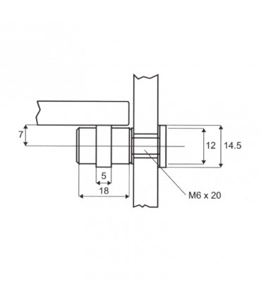 SOPORTE VITRINA CILÍNDRICO SENCILLO GOMA