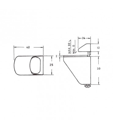 SOPORTE ESTANTERIA CLIP MINI