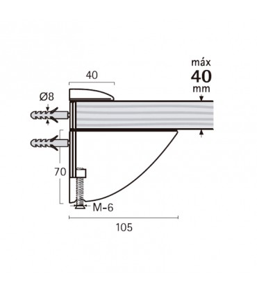 SOPORTE ESTANTERIA PELICANO GRANDE