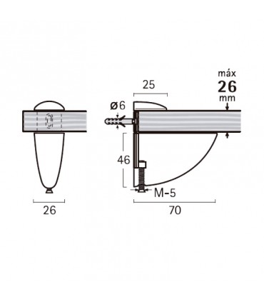 SOPORTE ESTANTERIA PELICANO MEDIANO