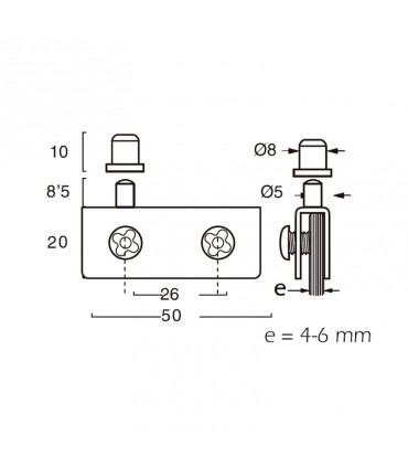 BISAGRA PIVOTE V.5-6MM
