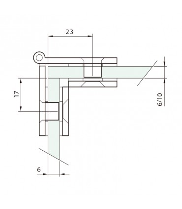 BISAGRA VIDRIO / VIDRIO 751