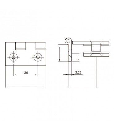 BISAGRA PARED / VIDRIO 755