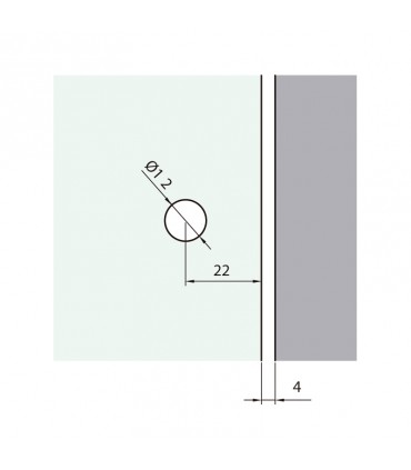 BISAGRA PARED / VIDRIO 755