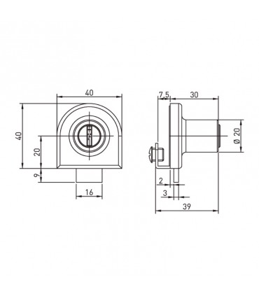 CERRADURA ABATIBLE 1 HOJA