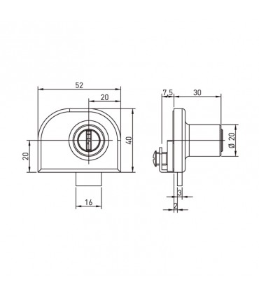 CERRADURA ABATIBLE 2 HOJAS