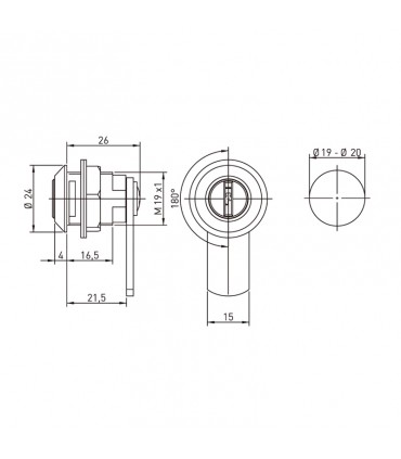 CERRADURA ABATIBLE CON LENGÜETA
