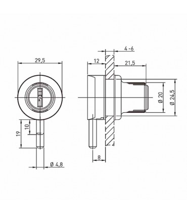 CERRADURA PUERTA BATIENTE REDONDA