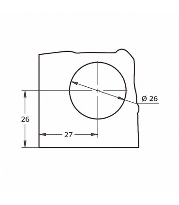 CERRADURA PUERTA BATIENTE REDONDA TRIANGULAR