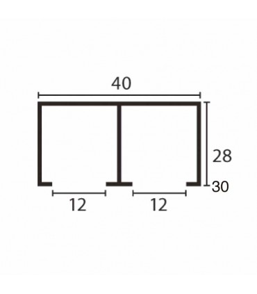 PERFIL DOBLE “U” SUPERIOR