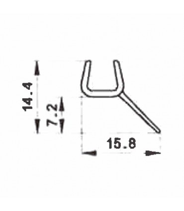 PERFIL INFERIOR 1 ALETA “h” 6MM