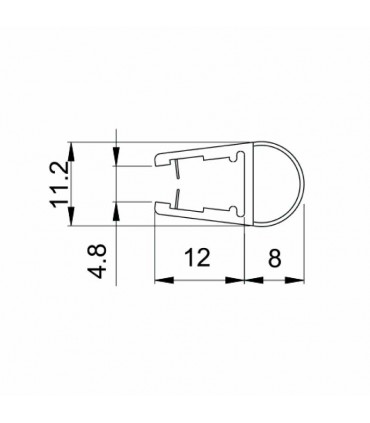 PERFIL LATERAL BURBUJA 6-8MM
