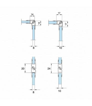 PERFIL LATERAL IMAN 90º / 180º INCLINADO