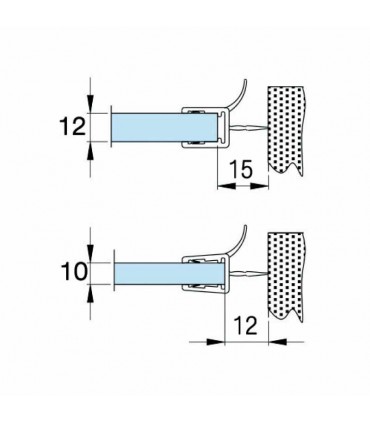PERFIL INFERIOR VIERTEAGUAS DOBLE ALETA