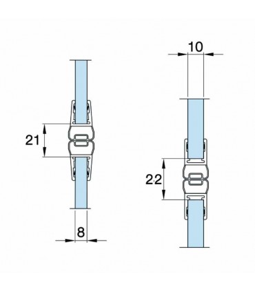 PERFIL LATERAL IMAN 90º / 180º RECTO