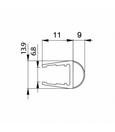 PERFIL LATERAL BURBUJA 8-10MM