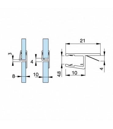 PERFIL LATERAL TOPE ALETA RIGIDA “h”