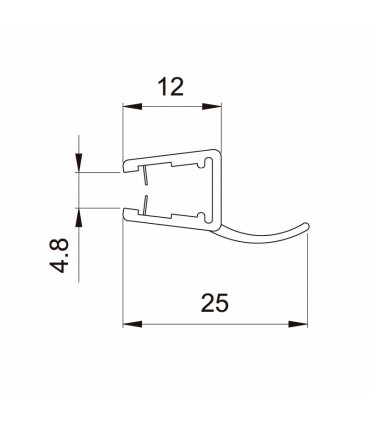 PERFIL LATERAL 1 ALETA 8PT8-30