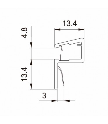 PERFIL LATERAL TOPE 8PT8-40