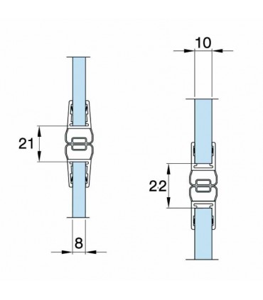 PERFIL LATERAL IMAN 90º / 180º RECTO