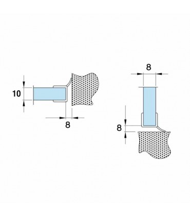 PERFIL INFERIOR 1 ALETA “h” 10MM