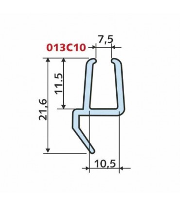 PERFIL LATERAL RIGIDO TOPE “113C10” 10 MM