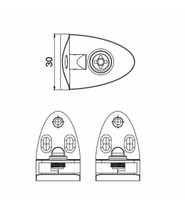 BISAGRA 409 OVAL PARET-VIDRIO