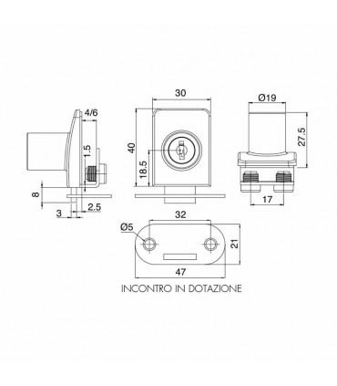 CERRADURA 401 PARA HOJA SIMPLE