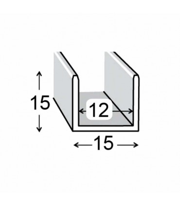 PERFIL “U” DE ALUMINIO