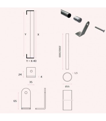 TIRADOR IN.07.601 ALUMINIO