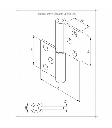 BISAGRA 2090 PERFILES DIVISON