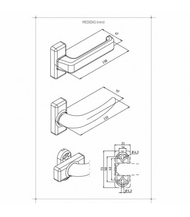 MANUBRIO ESCUDO Y MUELLE